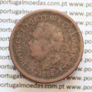 Oitavo de Tanga cobre 1886, "1/8 Tanga Bombaim - Índia Portuguesa" D. Luis I, (BC), World Coins Portuguese India KM 307
