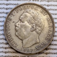 Índia, Uma Rupia prata 1881, "Calcutá - Índia Portuguesa" D. Luis I, (MBC+/BELA-), World Coins Portuguese India KM 312