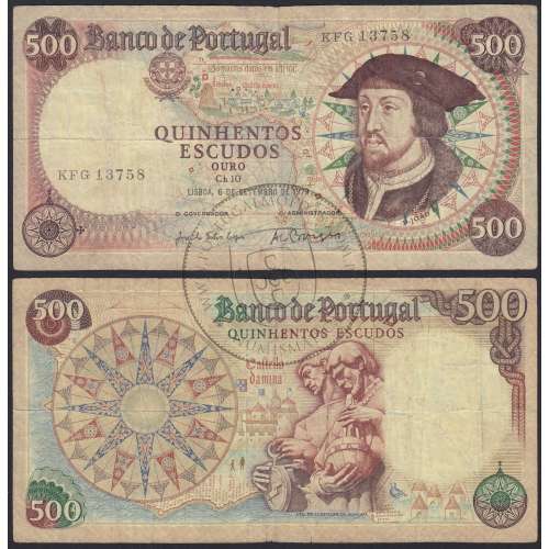 Nota de 500 Escudos 1979 D.João II, 500$00 06/09/1979 Chapa: 10 - Banco de Portugal (Circulada)