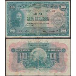 Nota Cem Escudos 1964 João Teixeira Pinto, 100 Escudos 30/06/1964 - Guiné Pick 41 (Circulada)