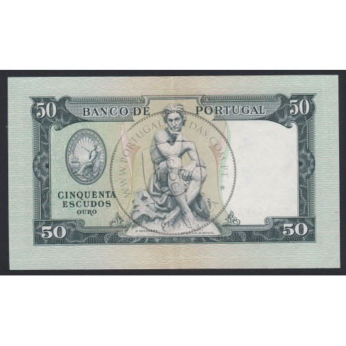 Nota de 50 Escudos 1955 ( Circulada ) "50$00 1955 Ch.7 Fontes Pereira de Mello - Banco de Portugal (24/06/1955)
