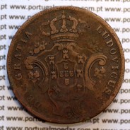 Açores, 10 Réis 1865 cobre  D. Luis I "dez reis 1865 Açores", (BC), World Coins Azores KM 14