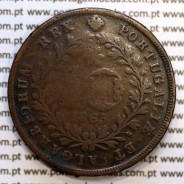 Açores, 10 Réis 1865 cobre  D. Luis I "dez reis 1865 Açores", (BC), World Coins Azores KM 14