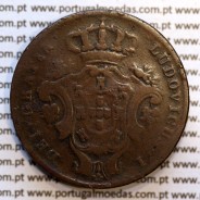Açores, 10 Réis 1865 cobre  D. Luis I "dez reis 1865 Açores", (BC), World Coins Azores KM 14
