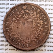 Açores, 10 Réis 1865 cobre  D. Luis I "dez reis 1865 Açores", (BC-/REG), World Coins Azores KM 14