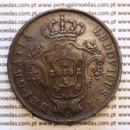 Açores, 20 Réis 1865 cobre  D. Luis I "Vinte réis 1865 Açores, Legenda sem pontos", (MBC-), World Coins Azores KM 15