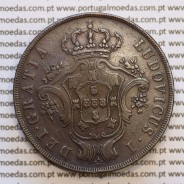 Açores, 20 Réis 1865 cobre  D. Luis I "Vinte réis 1865 Açores, Legenda sem pontos", (MBC-), World Coins Azores KM 15
