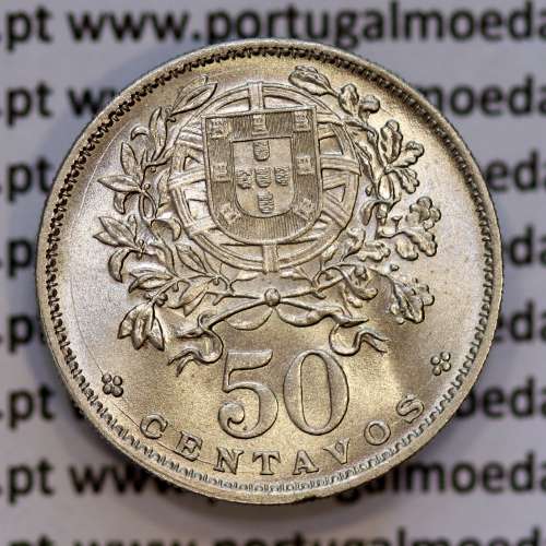 Portugal, Nickel brass coin of 50 Centavos 1940 of Portuguese Republic, (UNC), World Coins Portugal KM577
