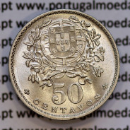 50 Centavos Alpaca 1940, Republica Portuguesa, $50 Centavos 1940 em alpaca (Soberba), World Coins Portugal KM 577