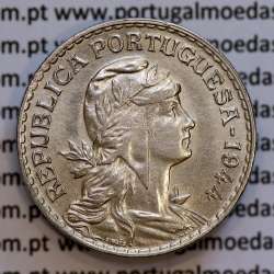 Portugal, coin of 1 Escudo 1944 Alpaca of the Portuguese Republic, (XF+/AU), World Coins Portugal KM 578 Portugal, coin of 1 Escudo 1944 Alpaca of the Portuguese Republic, (XF+/AU), World Coins Portugal KM 578