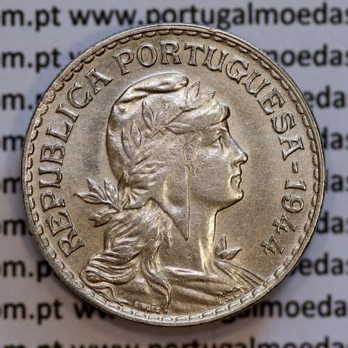 1 Escudo 1944 Alpaca, 1$00 1944 alpaca Republica Portuguesa, (Bela-) World Coins Portugal KM 578 1 Escudo 1944 Alpaca, 1$00 1944 alpaca Republica Portuguesa, (Bela-) World Coins Portugal KM 578