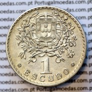 1 Escudo 1928 Alpaca, 1$00 1928 alpaca Republica Portuguesa, World Coins Portugal  KM 578