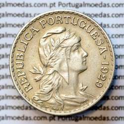 Portugal, coin of 1 Escudo 1929 Alpaca of the Portuguese Republic, (VF+/XF), World Coins Portugal KM 578