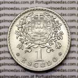 Portugal, coin of 1 Escudo 1944 Alpaca of the Portuguese Republic, (AU), World Coins Portugal KM 578