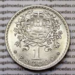 1 Escudo 1945 Alpaca, 1$00 1945 alpaca Republica Portuguesa, (Bela), World Coins Portugal KM 578