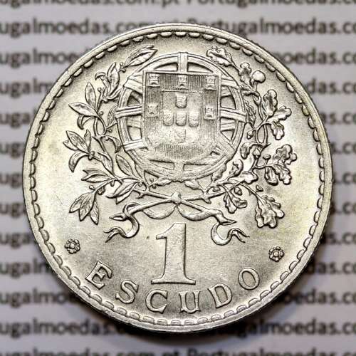 1 Escudo 1945 Alpaca, 1$00 1945 alpaca Republica Portuguesa, (Bela), World Coins Portugal KM 578