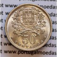 50 Centavos 1951 Alpaca, $50 centavos 1951 Republica Portuguesa, (Soberba), World Coins Portugal KM 577