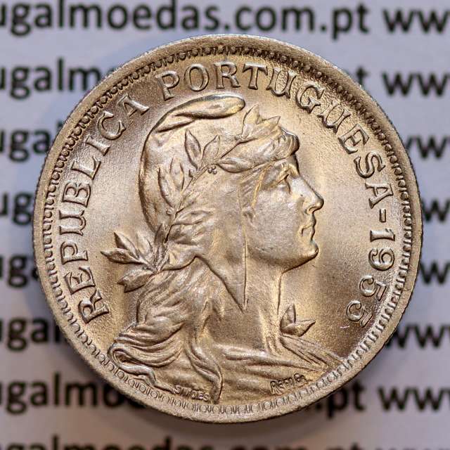 50 Centavos 1955 Alpaca, $50 centavos 1955 Republica Portuguesa, (Soberba), World Coins Portugal KM 577
