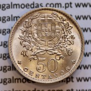 50 Centavos 1958 Alpaca, $50 centavos 1958 Republica Portuguesa, (Soberba), World Coins Portugal KM 577
