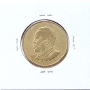 Quénia 5 cêntimos 1966 Latão-Níquel, Kenya 5 cents 1966 Nickel brass, World Coins - Kenya KM 1