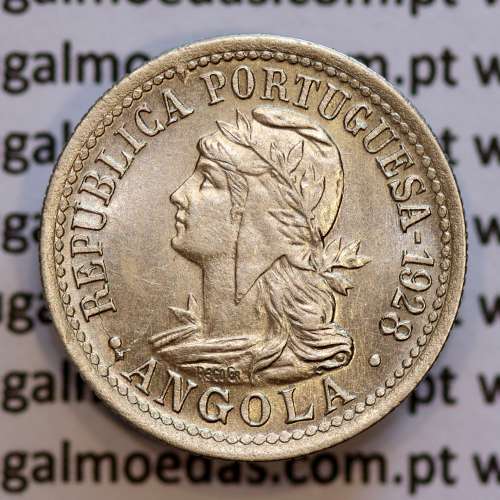 Angola 2 Macutas 1928 em alpaca, "10 centavos 1928 Angola" (Bela) - Ex- Colónia Angola - World Coins Angola KM 67