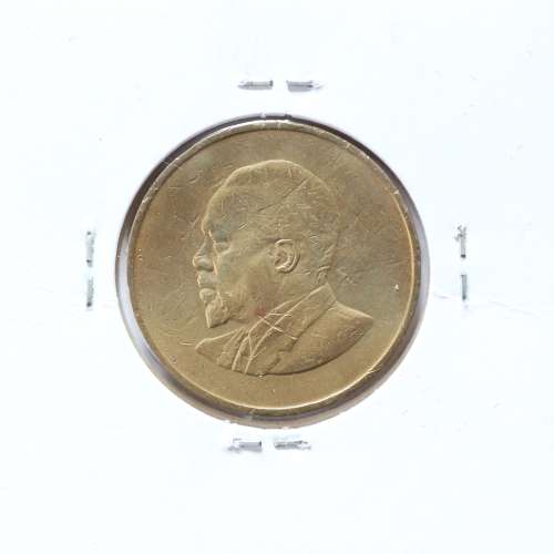 Quénia 5 cêntimos 1967 Latão-Níquel, Kenya 5 cents 1967 Nickel brass, World Coins - Kenya KM 1