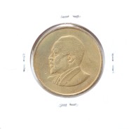 Quénia 5 cêntimos 1968 Latão-Níquel, Kenya 5 cents 1968 Nickel brass, World Coins - Kenya KM 1
