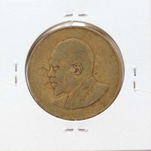 Quénia 10 cêntimos 1968 Latão-Níquel, Kenya 10 cents 1968 Nickel brass, World Coins - Kenya KM 2