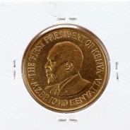 Quénia 10 cêntimos 1971 Latão-Níquel, Kenya 10 cents 1971 Nickel brass, World Coins - Kenya KM 11