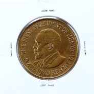 Quénia 10 cêntimos 1971 Latão-Níquel, Kenya 10 cents 1971 Nickel brass, World Coins - Kenya KM 11