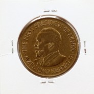 Quénia 10 cêntimos 1974 Latão-Níquel, Kenya 10 cents 1974 Nickel brass, World Coins - Kenya KM 11