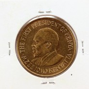 Quénia 10 cêntimos 1978 Latão-Níquel, Kenya 10 cents 1978 Nickel brass, World Coins - Kenya KM 11