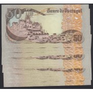 LOTE DE 10 NOTAS COM NÚMEROS SEGUIDOS - 50 ESCUDOS 1980 (MUITO POUCO CIRCULADAS) Ch.9 INFANTA D.MARIA - (01/02/1980)