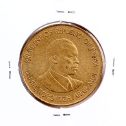 Quénia 10 cêntimos 1986 Latão-Níquel, Kenya 10 cents 1986 Nickel brass, World Coins - Kenya KM 18