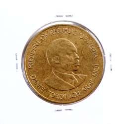 Quénia 10 cêntimos 1990 Latão-Níquel, Kenya 10 cents 1990 Nickel brass, World Coins - Kenya KM 18