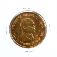 Quénia 10 cêntimos 1989 Latão-Níquel, Kenya 10 cents 1989 Nickel brass, World Coins - Kenya KM 18
