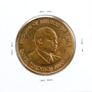 Quénia 10 cêntimos 1987 Latão-Níquel, Kenya 10 cents 1987 Nickel brass, World Coins - Kenya KM 18