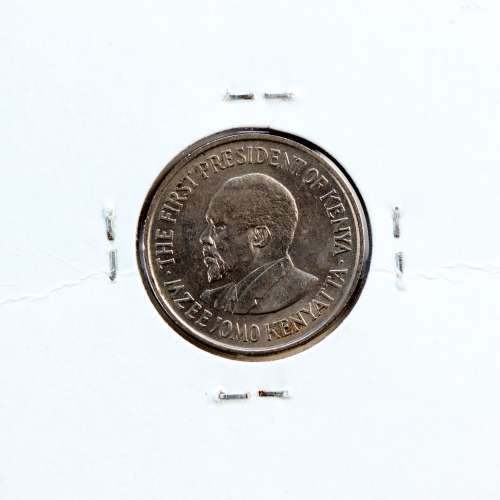 Quénia 50 cêntimos 1971 Cupro-Níquel, Kenya 50 cents 1971 Copper Nickel , World Coins - Kenya KM 13