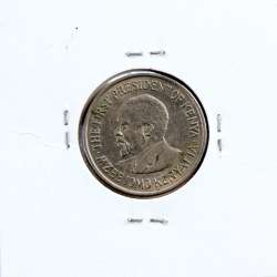 Quénia 50 cêntimos 1971 Cupro-Níquel, Kenya 50 cents 1971 Copper Nickel , World Coins - Kenya KM 13