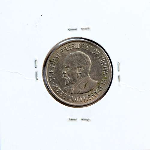 Quénia 50 cêntimos 1971 Cupro-Níquel, Kenya 50 cents 1971 Copper Nickel , World Coins - Kenya KM 13