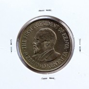 Quénia 1 shilling 1975 Cupro-Níquel, Kenya 1shilling 1975 Copper Nickel , World Coins - Kenya KM 14