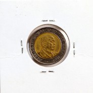 Quénia 5 shillings 1997 Bimetálica, Kenya 5 shillings 1997 Bimetallic, World Coins - Kenya KM 30