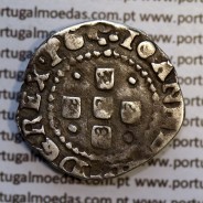 Meio Tostão prata D. João IV 1640-1656, não classificada A. Gomes, Legenda: ✤IOANNES IIII D G REX•PO / ✤IN HOC•SIGNO•VIN•CES