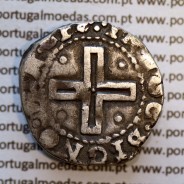 Meio Tostão prata D. João IV 1640-1656, não classificada A. Gomes, Legenda: ✤IOANNES IIII D G REX•PO / ✤IN HOC•SIGNO•VIN•CES