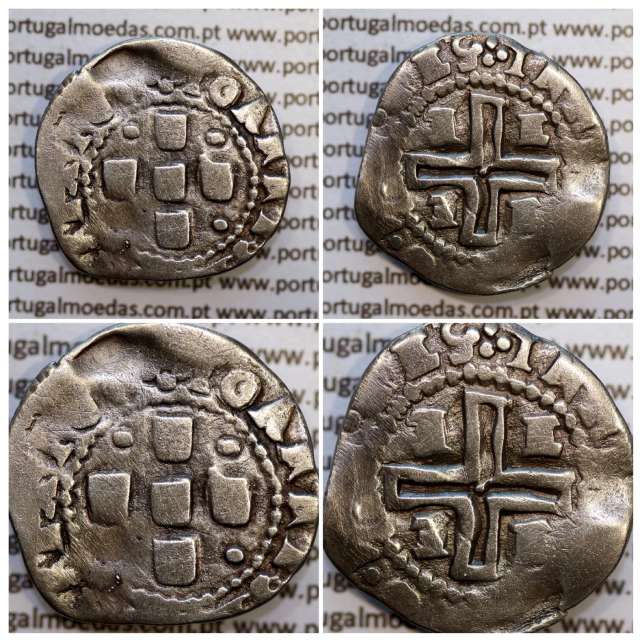 Meio Tostão prata D. João IV 1640-1656, (Évora), Legenda: ✤IOANNES IIII DG REX POR / ✤IN HOC SIGNO•VIN•CES