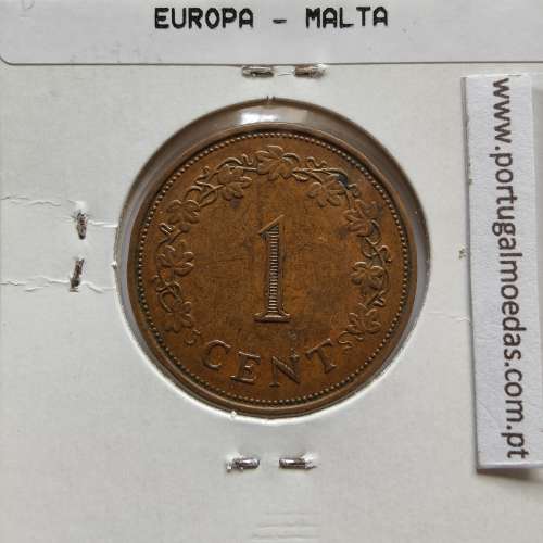 Malta 1 Cent 1972 Bronze, World Coins Malta KM 8, coin of 1 Cent 1972 Bronze