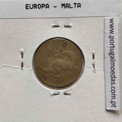 Malta 1 Cent 1991 Latão Níquel, World Coins Malta KM 93, Coin of 1 Cent 1991 Latão Níquel