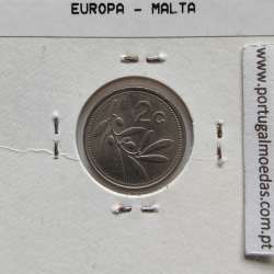 2 Cents 1993 Cupro-níquel, World Coins Malta KM 94, Coin of 2 Cents 1993 Cupro-níquel
