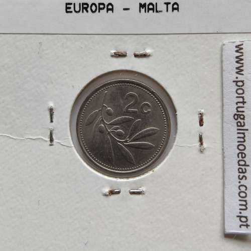 2 Cents 1993 Cupro-níquel, World Coins Malta KM 94, Coin of 2 Cents 1993 Cupro-níquel