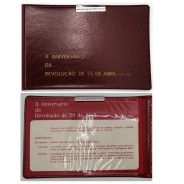 Ensaio moeda 25 Escudos 25 Abril 1984 Prova em Relevo PROOF + Carteira Prova, Muito rara no seu conjunto da carteira mais moeda